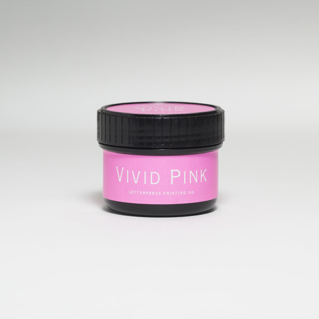 lettepress（活版印刷用） インキ 100cc　蛍光ピンク（Vivid Pink）