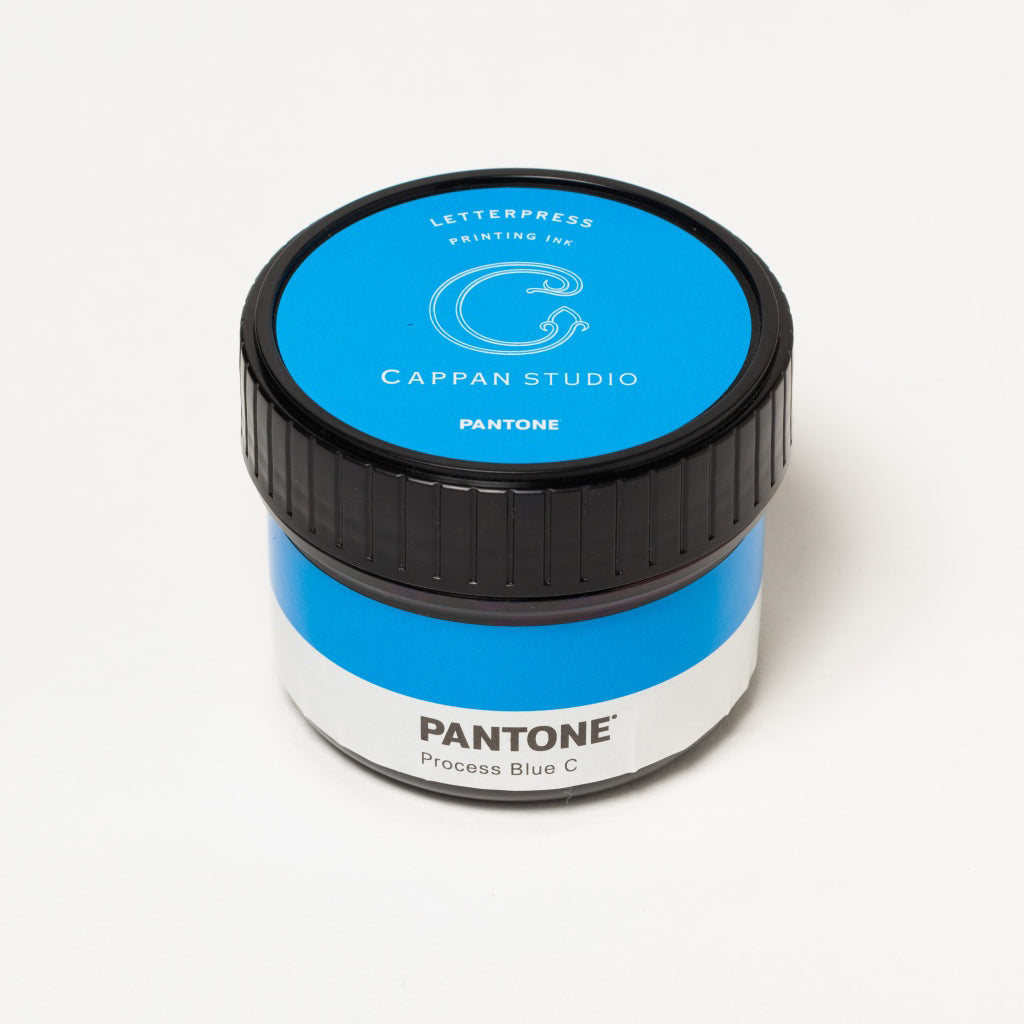 Lettepress 100cc PANTONE Process Blue C CAPPAN STUDIO lettepress-100cc-pantone-process-blue-c-cappan-studio
