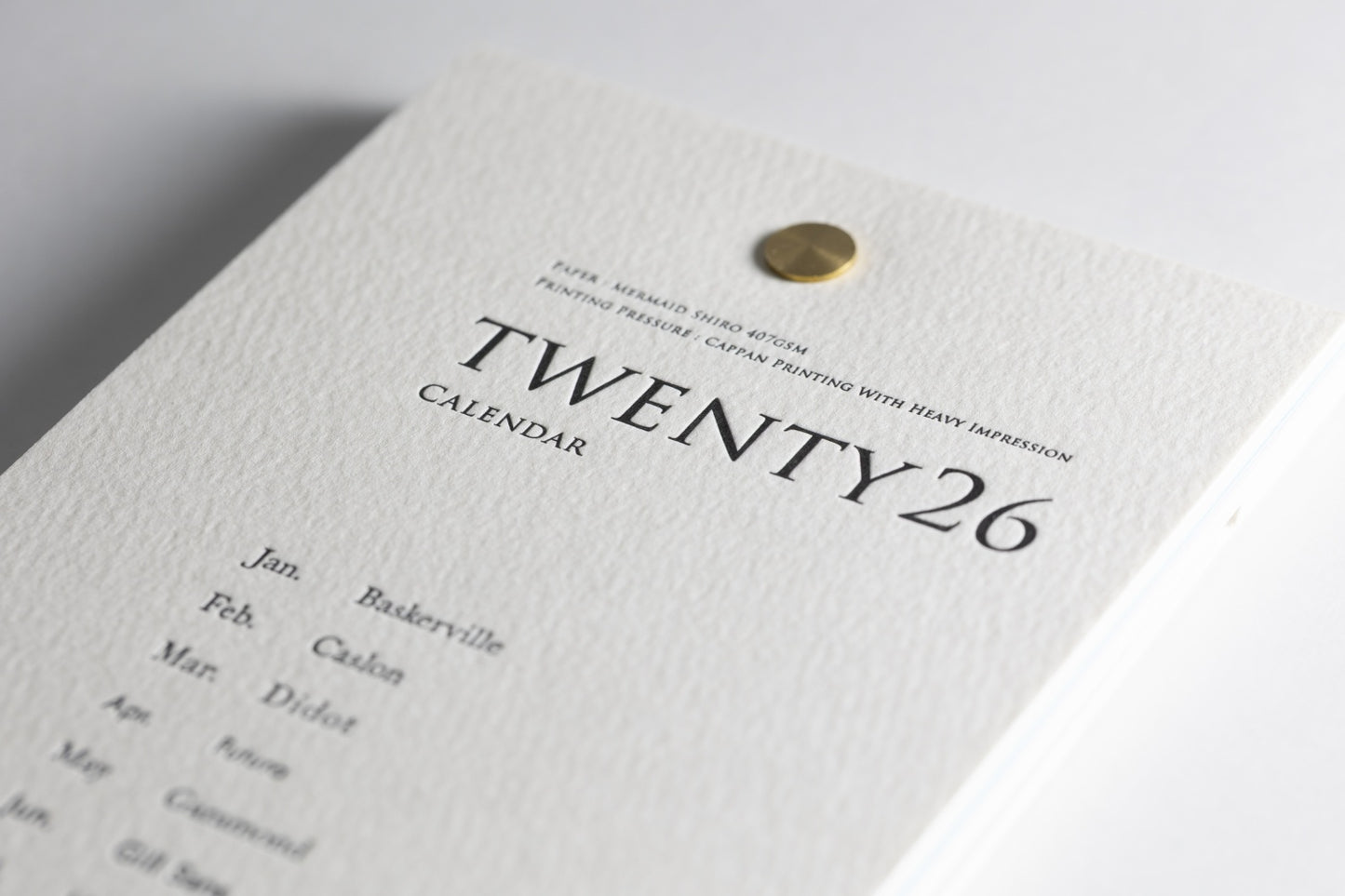 2026年卓上活版カレンダー　-マーメイド-