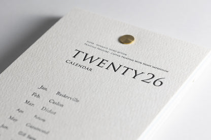 2026年卓上活版カレンダー　-マーメイド-