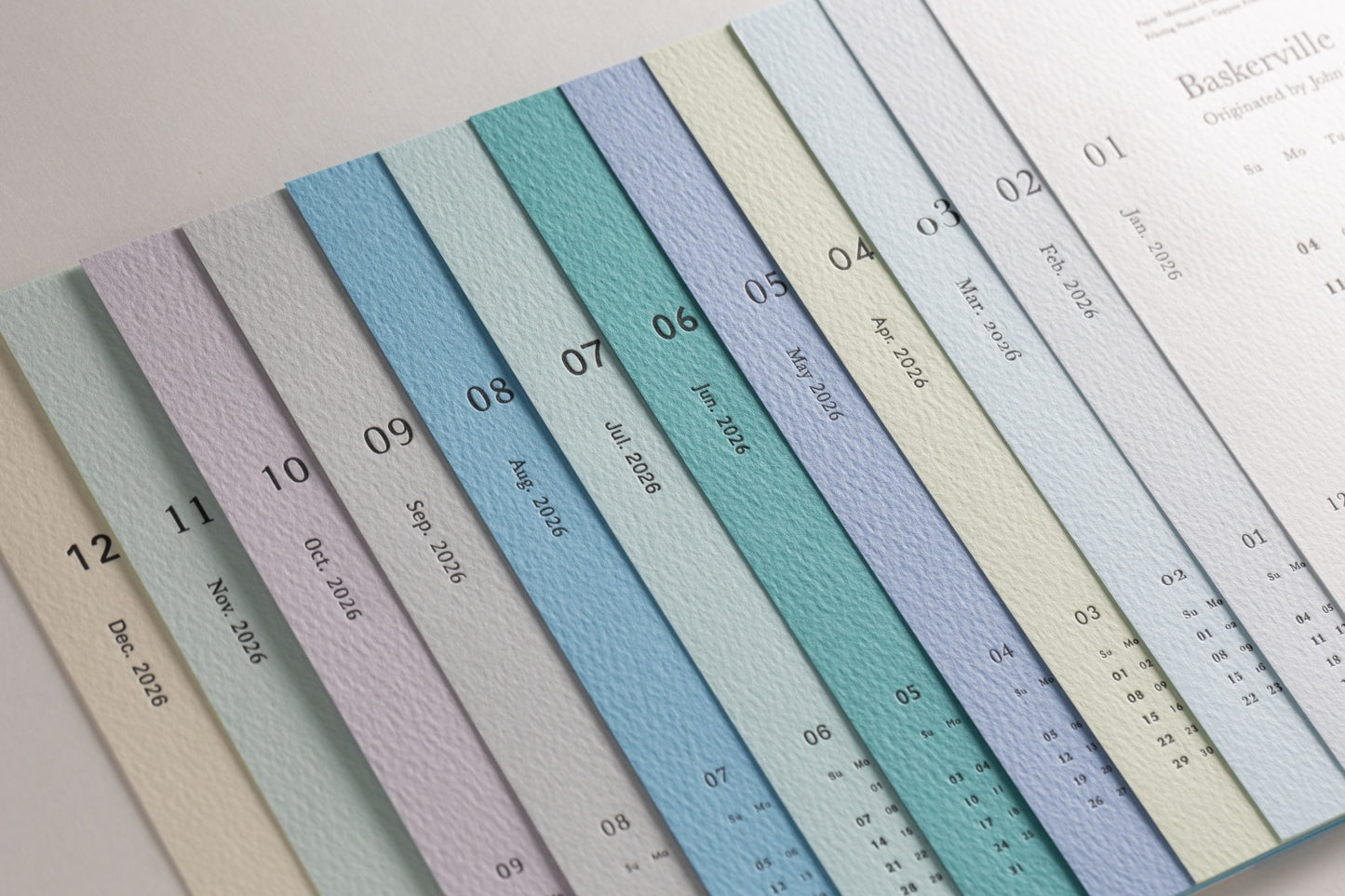 2026年卓上活版カレンダー　-マーメイド-